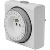 Perel 24-Std.-ZEITSCHALTUHR - KOMPAKTES DESIGN - STECKER-TYP E (FRANZÖSISCHES SYSTEM)