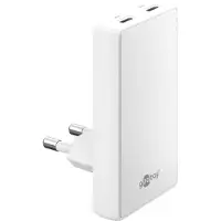 Goobay USB-C PD GaN Dual-Schnellladegerät 90° Flat 65 W