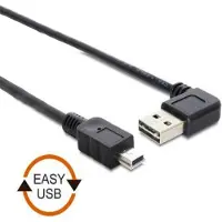 DeLOCK 1m USB 2.0 A - miniUSB m/m, 1 m, USB A, Mini-USB A, USB 2.0, Männlich/Männlich, Schwarz