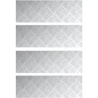 vidaXL Treppe Tritt Rechtwinklig 4 pcs Silber 75 x 25 cm Aluminium