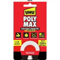 UHU Poly Max SOFORTPOWER Tape weiss 1.5m