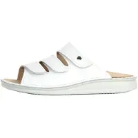 Finn Comfort Bequeme Pantolette Korfu, Damen, Herren, Uni, Weiß, Leder, NEU - Damenschuhe Pantolette / Zehentrenner, Weiß, leder (nappa)