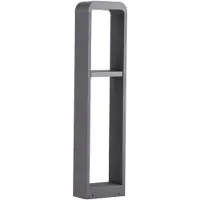 LINDBY Darko LED Gartenleuchte H100 Alu - , Darko, Grau, für Terrasse, Aluminium, Modern
