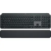 Logitech Tastatur MX Keys S, Wireless, Bluetooth, grafit Illuminated, DE, Bolt, Handballenauflage, Retail