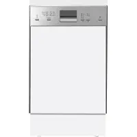 Amica EGSP 561 000 E, Halb integriert, Single (45 cm breit), Weiß, Edelstahl, Tasten, LED