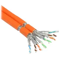 GOOD CONNECTIONS Verlegekabel Cat. 7 S/FTP PiMF 1000MHz Duplex, AWG23, FRNC-B, orange, 100m,