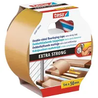 TESA Verlegeband EXTRA STRONG, doppelseitiges Klebeband zum Verlegen von Teppich und PVC-Belag