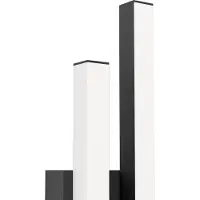 Eglo LED Außenleuchte Serricella, Wandleuchte außen mit 2 Leuchtstäben, Wand Außenbeleuchtung aus Metall in Schwarz, Außenlampe warmweiß, IP55