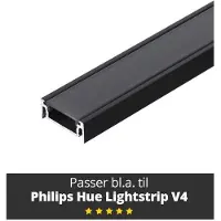 Light Solutions Aluminiumsprofil - Model S til Philips Hue og LIFX