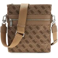 GUESS für Herren. HMBENPP6123 Flache Umhängetasche ?Berlin? in Beige (OSFA), Lässig, Polyester
