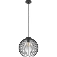 Eglo Schwarze Draht-Pendelleuchte Venezuela Ø 40cm