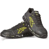 U Power Frank s ESD, Unisex, Erwachsener, Sicherheits-Sneakers, Schwarz, Gelb, Schnürverschluss, Nylon