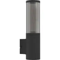 Eglo Außenleuchte Salle, Wandleuchte außen, Wand Außenbeleuchtung aus schwarzem Aluminium und Kunststoff, Außenlampe mit E27 Fassung, IP54