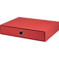 Magni 1524452360 - S.O.H.O. Schubladenbox für DIN A4, mit Griffloch, Rot, 343 x 250 x 65 mm, 1 Stü