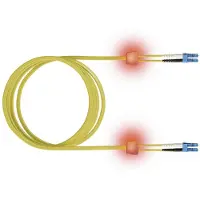 EasyLan LWL-LED-Patchkabel duplex 9/125µm OS2, LC/LC, gelb, 7,5 m