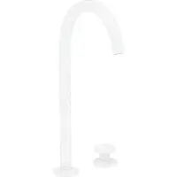 Hansgrohe AXOR One 2-Loch Waschtischarmatur Select 260 mit Push-Open Ablaufgarnitur, Ausladung 165mm, 48060700, Farbe: Weiß Matt