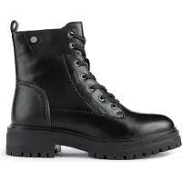 Geox Damen Schnürstiefel Schwarz