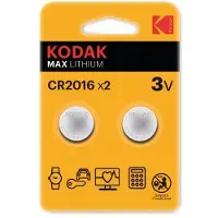 Kodak Max Lithium CR2016 Batterie (2 Stück)