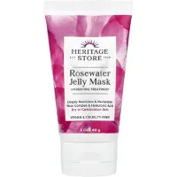 Heritage Store Rosewater Gelee Gesichtsmaske - Feuchtigkeitsbehandlung fr trockene Mischhautgel Gesichtsmaske in Feuchtigkeit mit Hyaluronsure