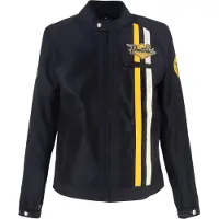 Von Dutch X Helstons Speed Racer Motorrad Textiljacke, schwarz/beige, L