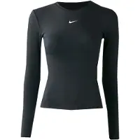 Nike One Fitted Dri-FIT Langarmshirt Damen 010 - black/white L
