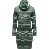 Ragwear Sweatkleid "Chlloe Zig Zag YOUMODO" Ohne Taschen stylisches Langarm Minikleid mit ZigZag-Muster