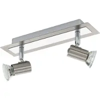 Eglo ROTTELO Spot - L28 x B7 cm - nickel-matt, chrom - 2X4,6W inkl. - IP20
