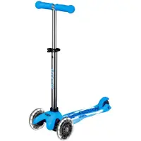 Micro mobility Kinderroller Glow LED Arctic Blue - Mini Scooter mit leuchtenden Rädern