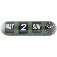 Karlsson - Wanduhr Tube Flip - Dschungelgrün - 38x10x13.5cm