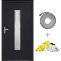 vidaXL Haustür Anthrazit 108x200 cm PVC