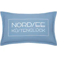 PAD Dekokissen "COAST" Made in Europe, Kissenhülle ohne Füllung, maritim, Schriftzug, 1 Stück