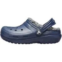 Crocs Classic L ed Kle k der Pelz Gefüttert Gummi Klogs Mar e – undefined / Marine