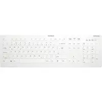 Cherry Design Active Key QuickClean Medizinische Tastatur Abnehmbare Abdeckung Full-Size Kabellos Weiß DE C8112, Volle Größe (100%), Kabellos, RF Wireless, Scherenschalter, QWERTZ, Weiß