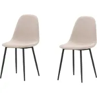 Ebuy24 Stuhl Polar Beige 2er-Pack
