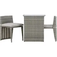 Ebuy24 Savanna Garten Lounge Sätze 3 Teile grau.