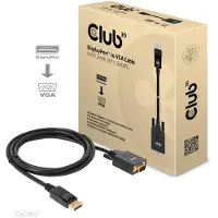 Club 3D CLUB3D DisplayPort to VGA Cable M/M, 2 m, DisplayPort, Männlich, Männlich, 1920 x 1080 Pixel, Schwarz
