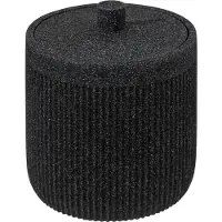 5five Simply Smart Wattepads- und Wattestäbchenbehälter ONYX, Schiefer, Ø 9,9 cm