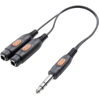 Speaka Professional Klinke Audio Y-Adapter [1x Klinkenstecker 6.35 mm