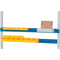RAU Halteschiene für höhenverstellbare Arbeitsplatzsysteme Serie E, mit Einhängekante & Bohrbild, B 1200 x T 25 x H 80 mm, bis 30 kg