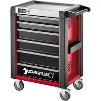 Stahlwille Werkstattwagen 95/6 PRO 6 Schubl. 496 x 827 x 1020 mm rot, RAL 3020; schwarz, RAL 9005