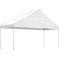 vidaXL [Home] Pavillon mit Dach Weiß 5,88x2,23x3,75 m Polyethylen , Neue Mode 2024 im häuslichen Leben