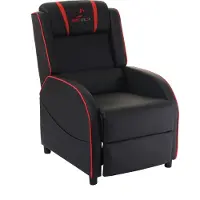 Mendler Fernsehsessel HWC-D68, HWC-Racer Relaxsessel TV-Sessel Gaming-Sessel, Kunstleder schwarz/rot