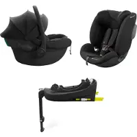 Kinderkraft ENDURA SAFE Modular System – Babyschale & Kindersitz 2in1 mit drehbarer ISOFIX-Basis, i-Size, Schwarz