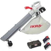 Ikra Multifunktionales 3-in-1-Gerät zum Saugen, Blasen und Häckseln mit Akku und Schnellader