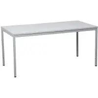 Gürkan Schreibtisch lichtgrau rechteckig, 4-Fuß-Gestell grau 160,0 x 80,0 cm