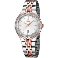 Festina Damenuhr mit Edelstahlband bicolor und Datum F16868/2