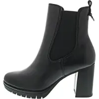 Tamaris Chelseaboots , Damen, Gr. 40, wärmend, schwarz, Elastischer Einsatz, Lederimitat, unifarben, Basic, Schuhe Chelseaboots, Businessstiefel, Chelseaboot mit dezentem Schmuckelement