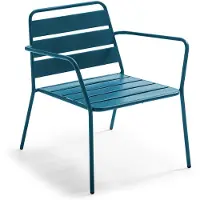 Oviala Business Niedriger Gartensessel pacific blau