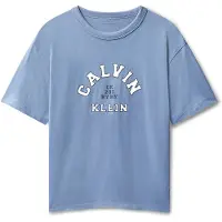 Calvin Klein Boys Varsity Graphic T-shirt Satin Blue Größe: 14 | T-Shirts Outlet | kids | Blau