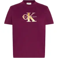 Calvin Klein Ss Classic Monologo Tee Berry Glaze Größe: XS | Hemden Outlet | Damen